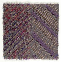 Karina Thompson - Purple and Gold Cut & Tuck, 30x30cm